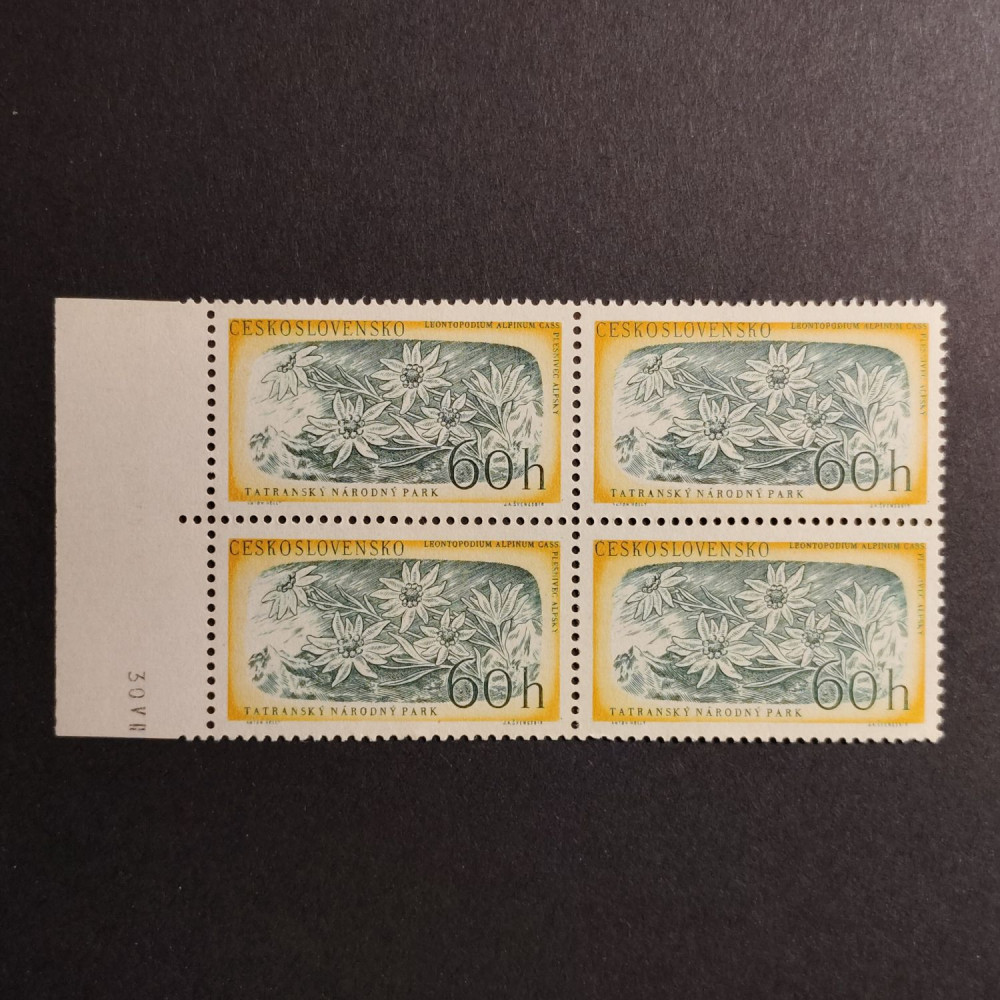 Bloque de cuatro Checoslovaquia, 60h, Mi.1038, MNH** 