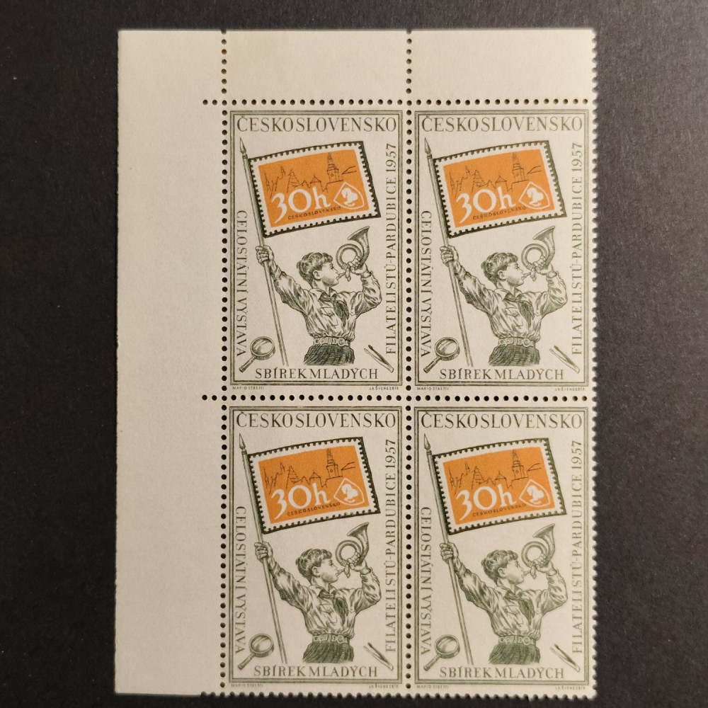 Bloque de cuatro Checoslovaquia, 30h, Mi.1028, MNH** 