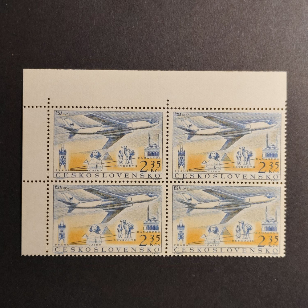 Bloque de cuatro Checoslovaquia, 2.35 Kčs, Mi.1043, MNH** 