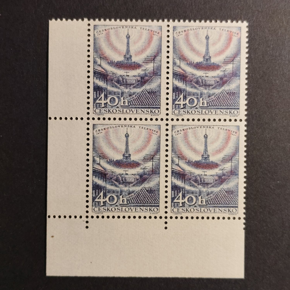 Bloque de cuatro Checoslovaquia, 40h, Mi.1044, MNH** 