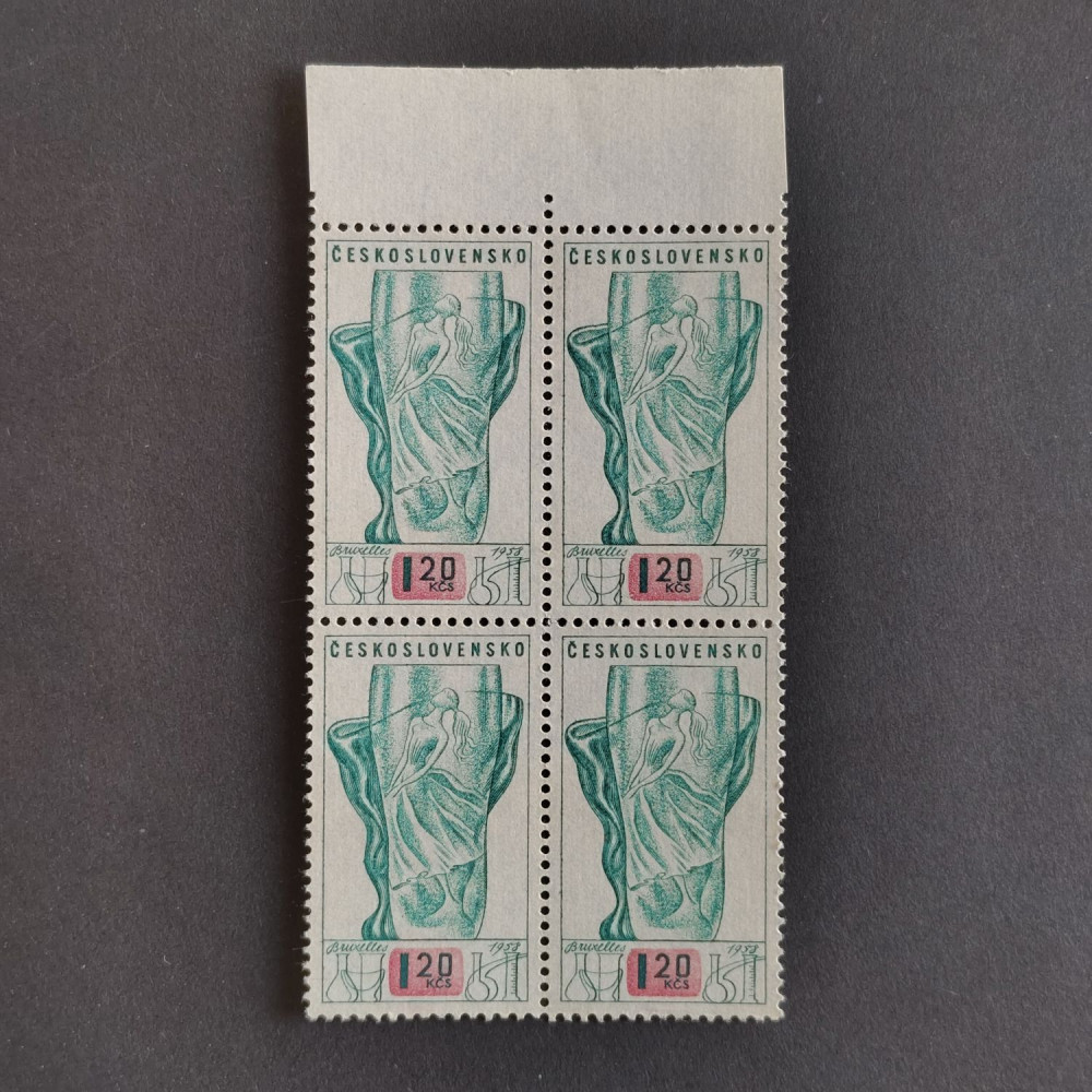 Bloque de cuatro Checoslovaquia, 1,20Kčs, Mi.1072, MNH** 