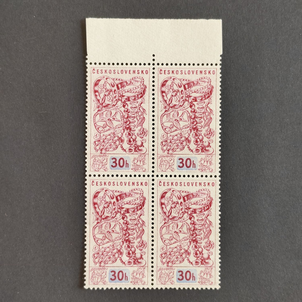 Bloque de cuatro Checoslovaquia, 30h, Mi.1068, MNH** 