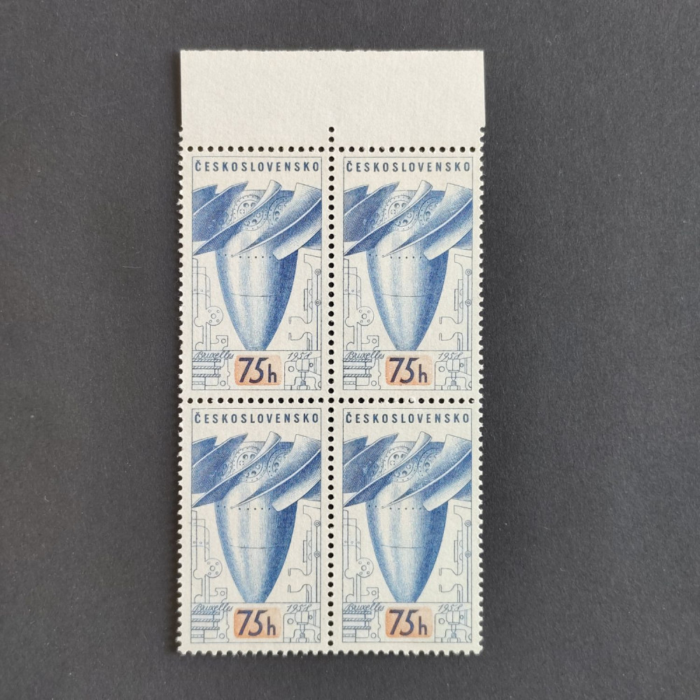 Bloque de cuatro Checoslovaquia, 75h, Mi.1071, MNH** 