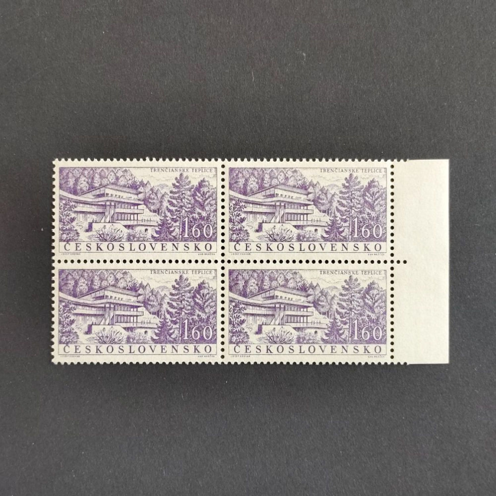 Bloque de cuatro Checoslovaquia, 1,60Kčs, Mi.1090, MNH** 