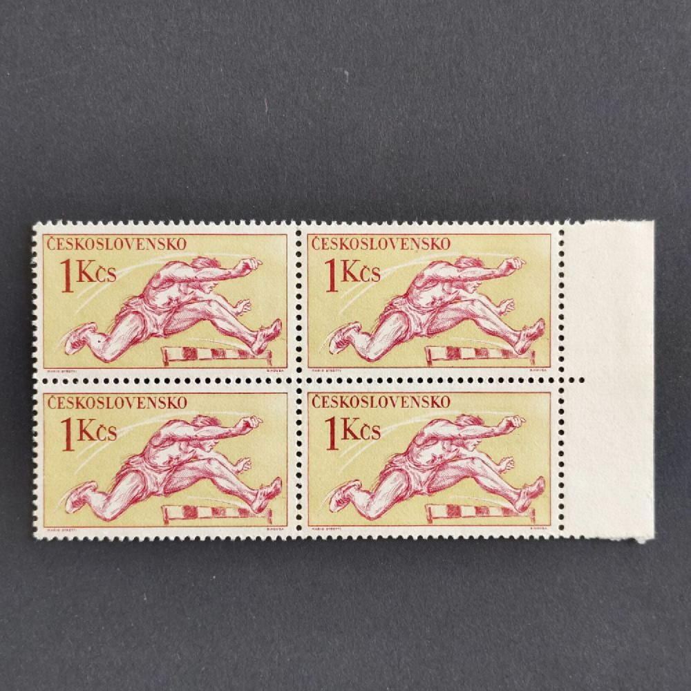 Bloque de cuatro Checoslovaquia, 1Kčs, Mi.1119, MNH** 