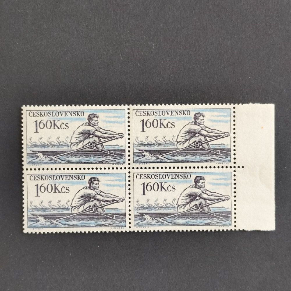 Bloque de cuatro Checoslovaquia, 1,60Kčs, Mi.1120, MNH** 