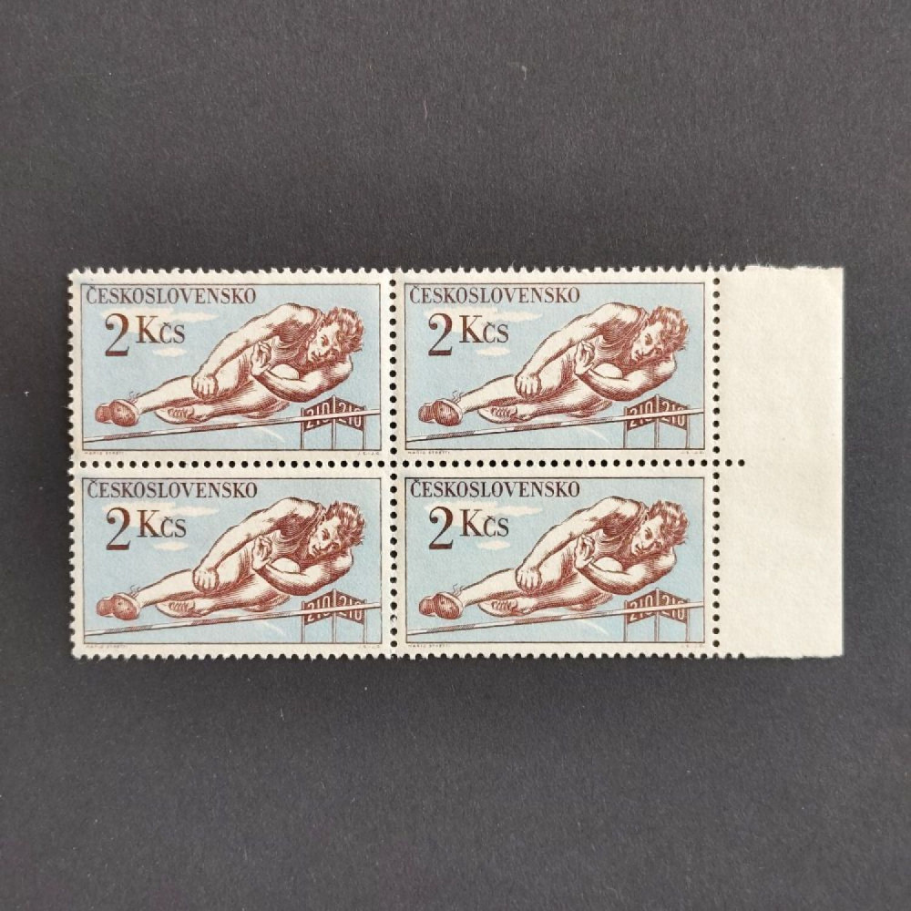Bloque de cuatro Checoslovaquia, 2Kčs, Mi.1121, MNH** 