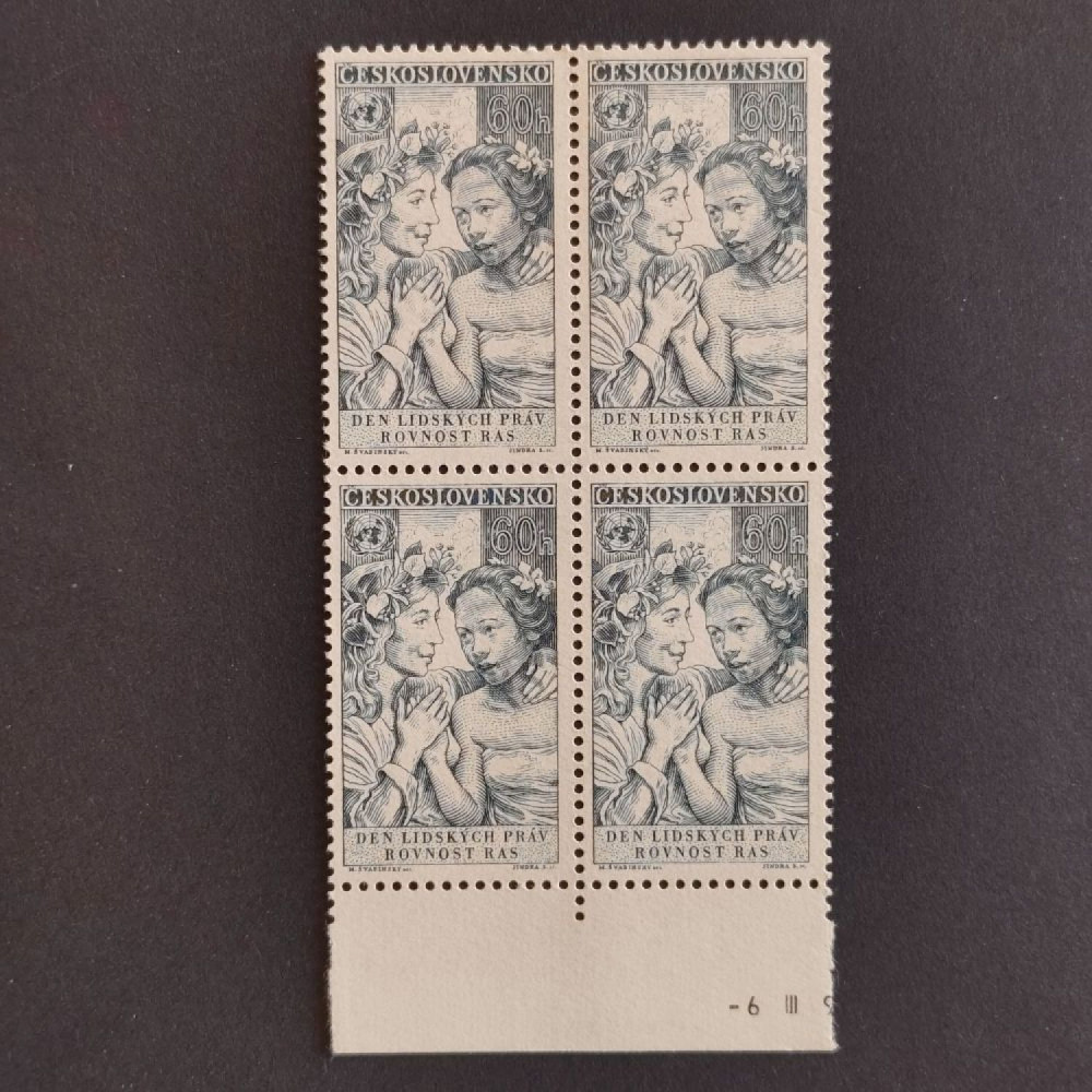 Bloque de cuatro Checoslovaquia, 60h, Mi.1124, MNH** 