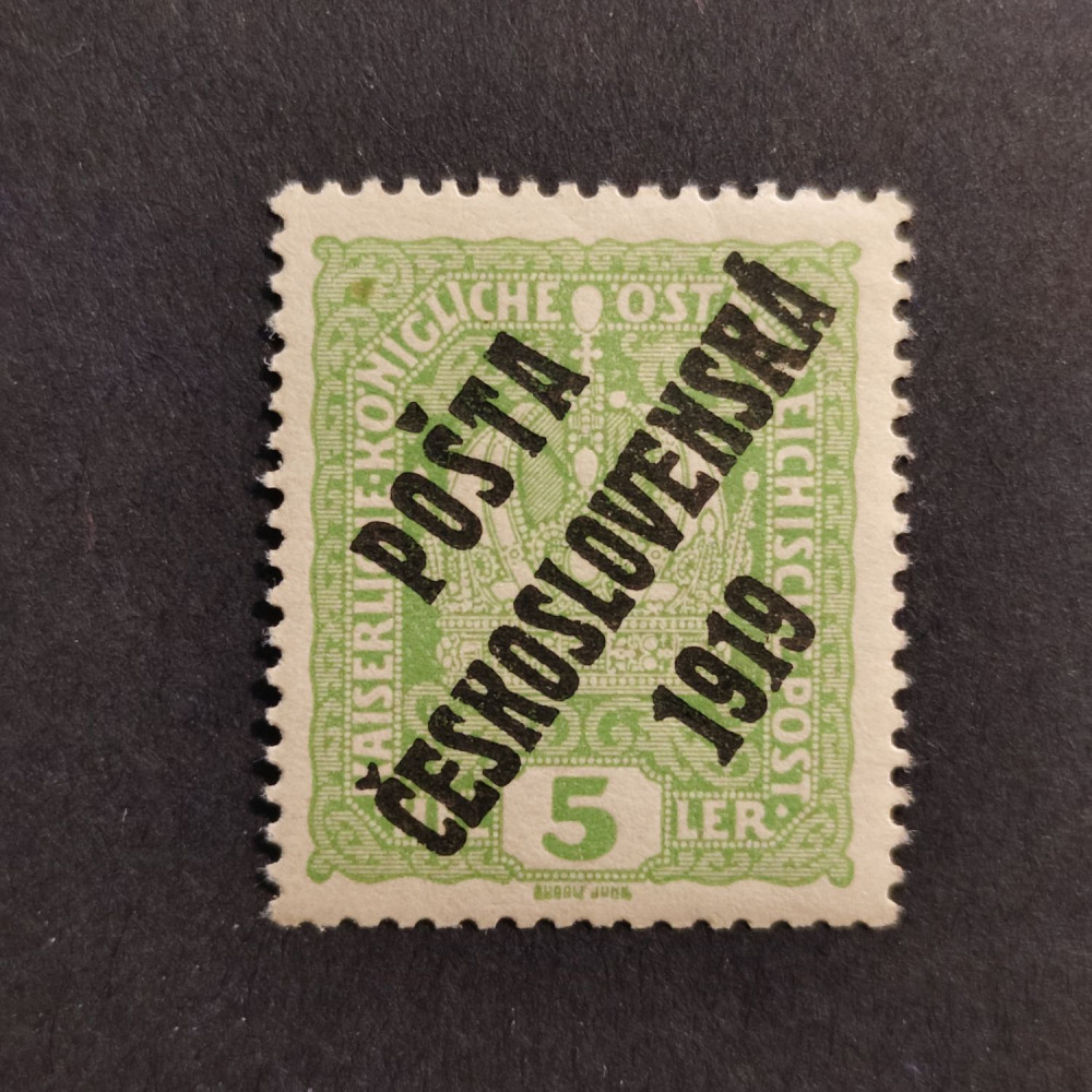 Sello Checoslovaquia PČ 1919 , 5h, Mi.41, MH* 