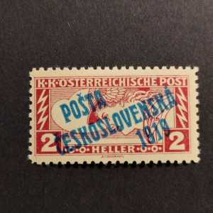 přetisk PČ 1919 - Spěšné známky pro tiskopisy z roku 1917 - zoubkování B 11 1/2