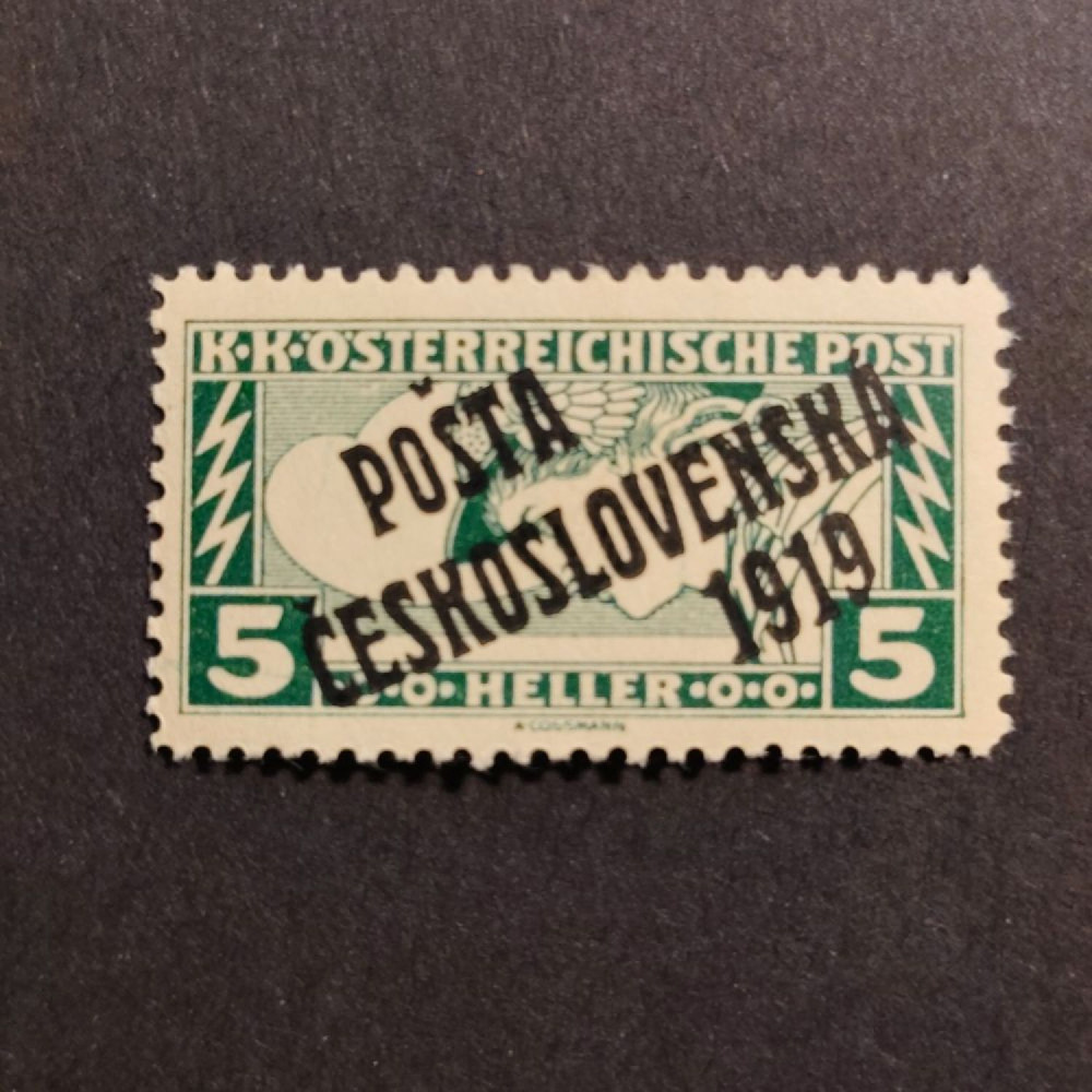 Sello Checoslovaquia, 5h, Mi.70, MH* 