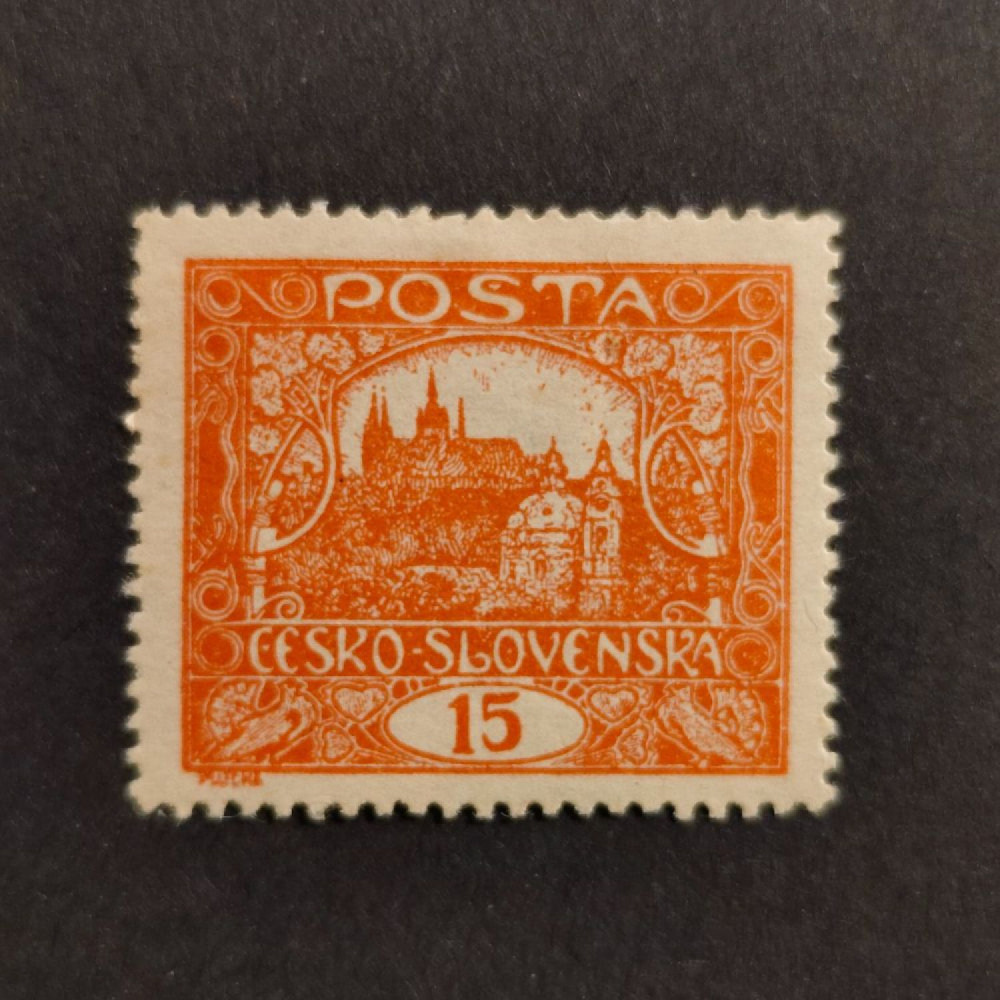 Briefmarke Tschechoslowakie, 15h, Mi.26D* 