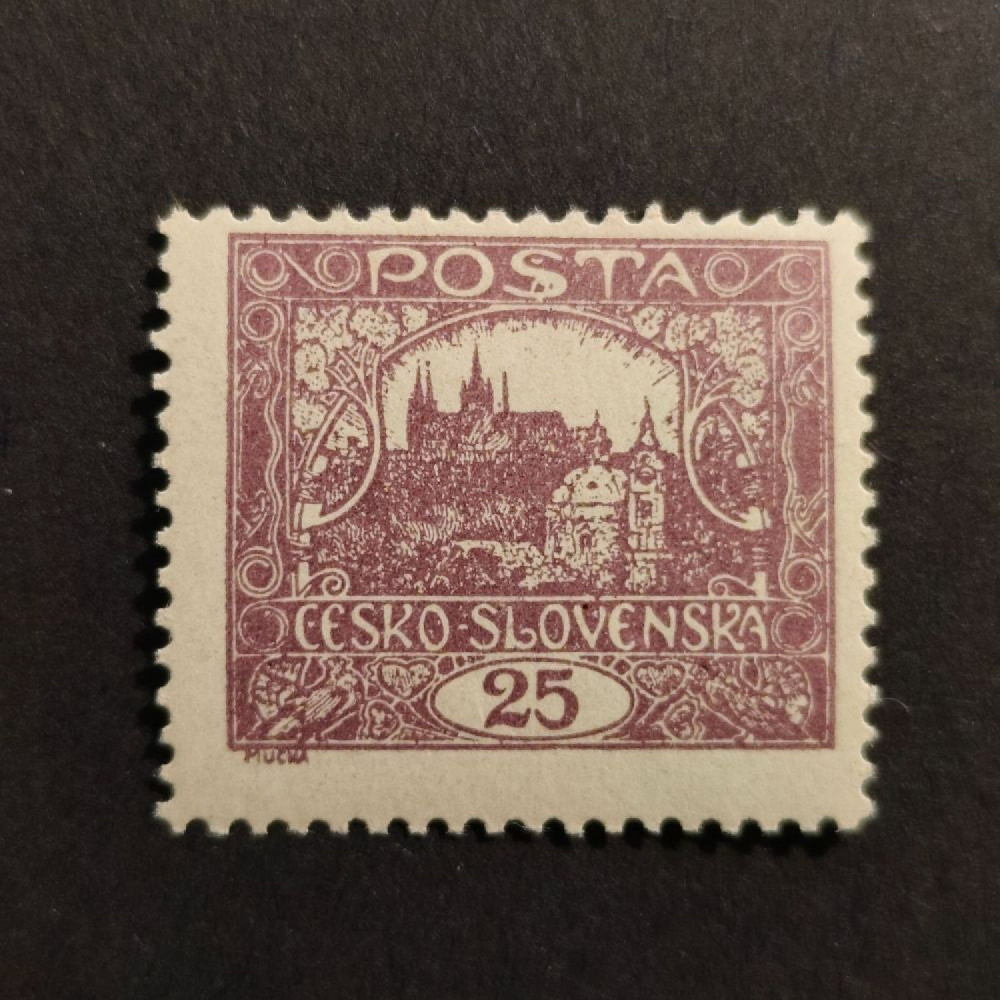 Sello Checoslovaquia, 25h, Mi.28B, MNH** 