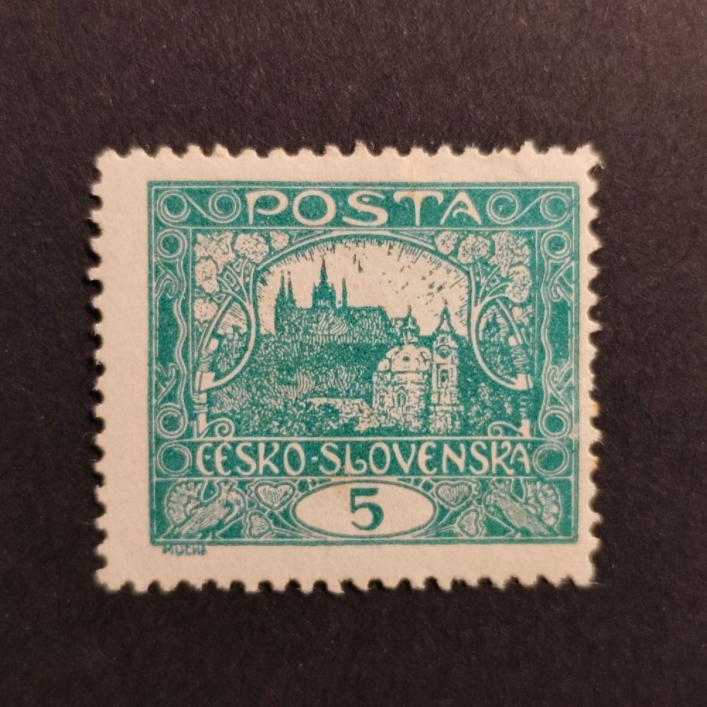 Briefmarke Tschechoslowakie, 5h, Mi.24Ba* 