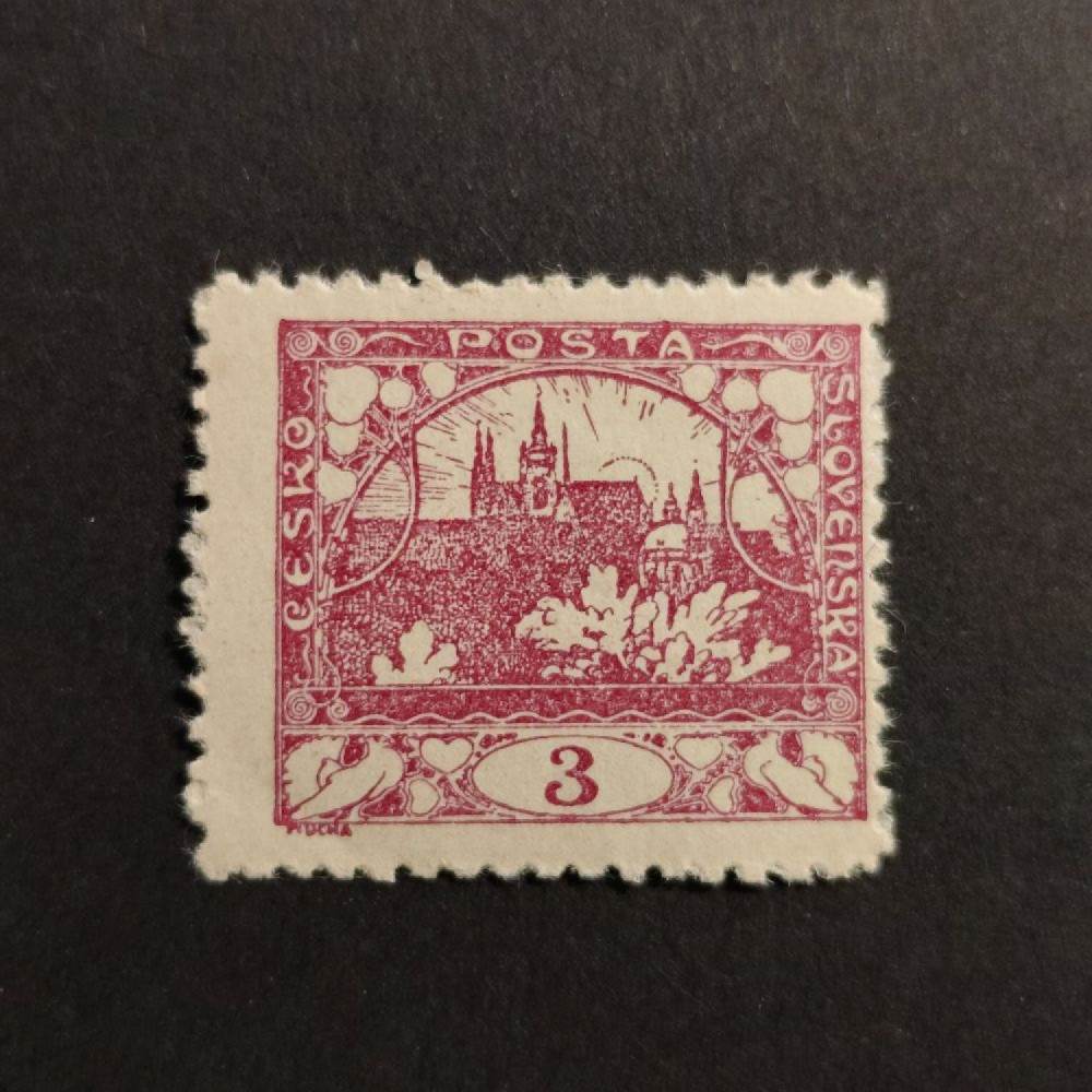 Sello Checoslovaquia, 3h, Mi.1 privatem Auftrag, MNH** 