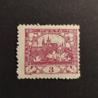 Briefmarke Tschechoslowakie, 3h, Mi.1 privatem Auftrag** 