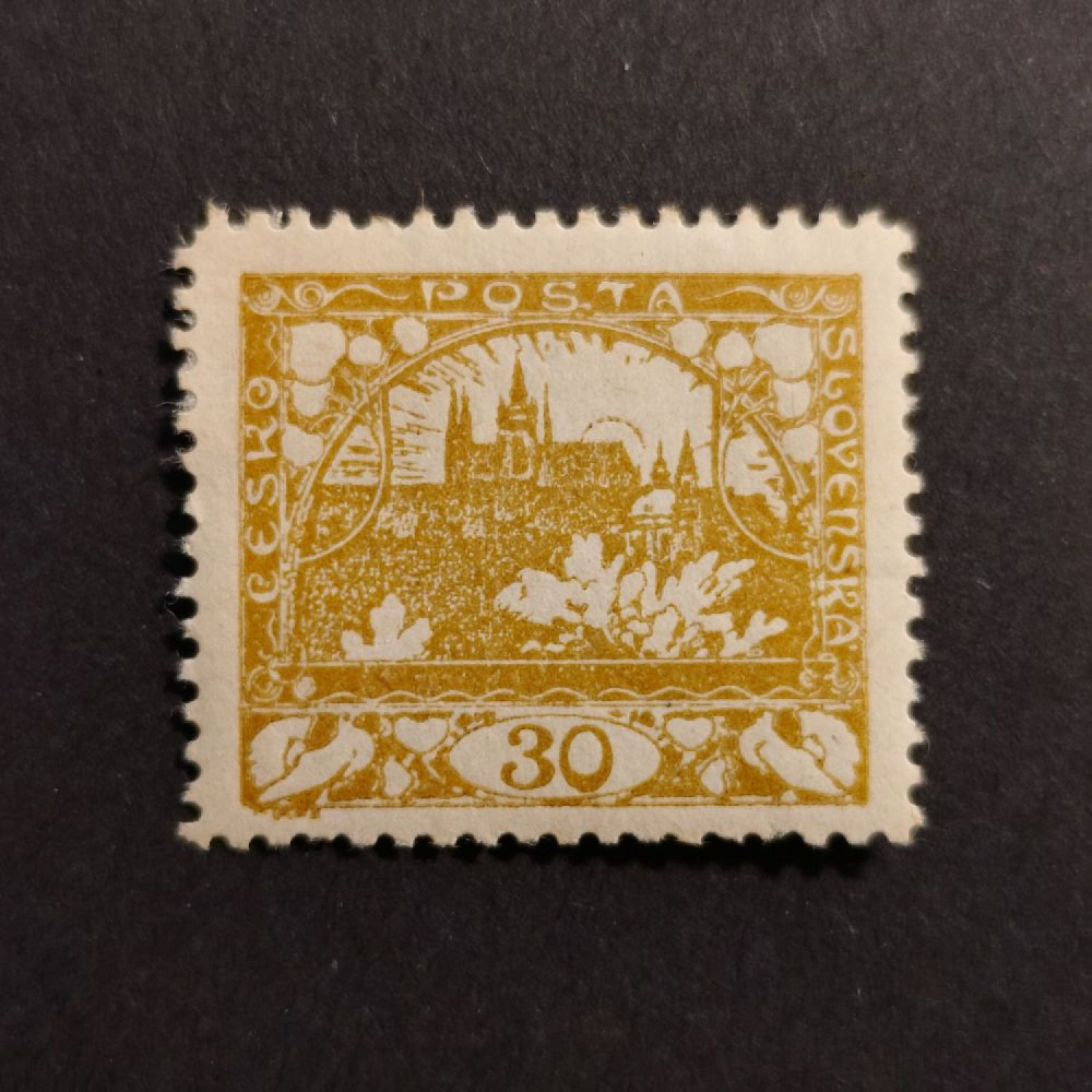 Briefmarke Tschechoslowakie, 30h, Mi.6 privatem Auftrag* 
