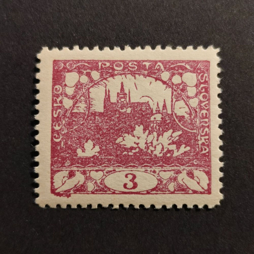 Briefmarke Tschechoslowakie, 3h, Mi.1 privatem Auftrag* 