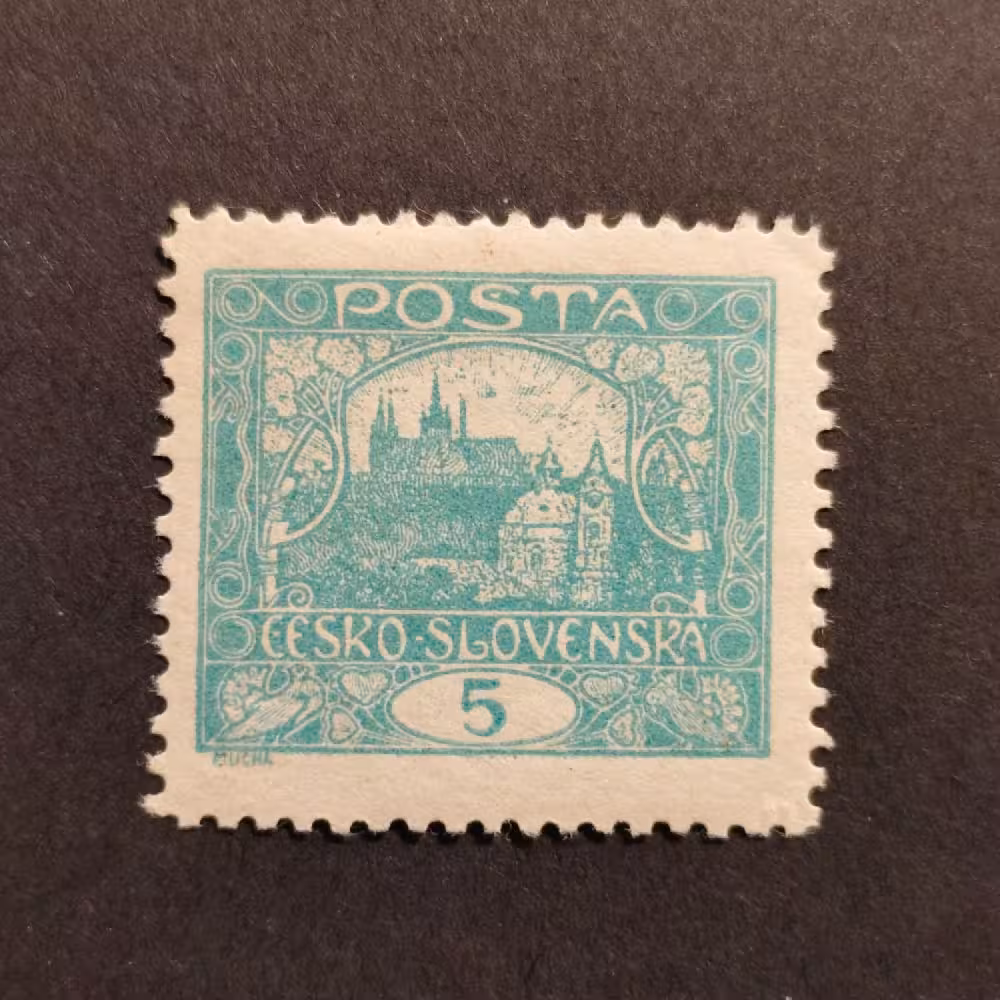 Stamp Czechoslovakia, 5h, Mi.24E, MH* 