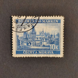 Briefmarke Böhmen und Mähren Protektorat, 10K, Mi.36# 
