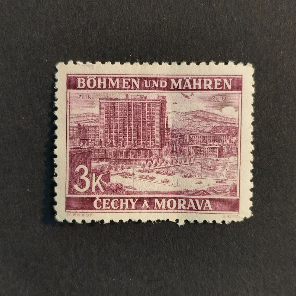 Selo Protetorado da Boêmia e Morávia, 3K, Mi.33, MH* 