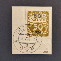 Cut-out Czechoslovakia, 50h, Mi.8, used# 