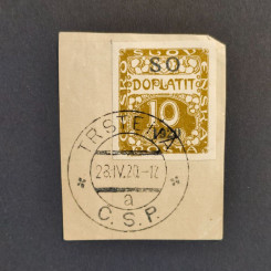 Cut-out Czechoslovakia, 10h, Mi.2, used# 