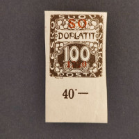 Stamp Czechoslovakia, 100h, Mi.9, MH* 