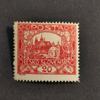 Známka ČSR, 20h, Pof.9A* Známka ČSR, 20h, Pof.9A*