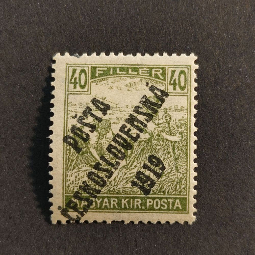 Stamp Czechoslovakia PČ 1919 , 40f, Mi.129, MH* Stamp Czechoslovakia PČ 1919 , 40f, Mi.129, MH*