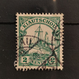 Stamp Kiautschou, 2 C, Mi.29a, used# Stamp Kiautschou, 2 C, Mi.29a, used#
