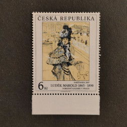 Briefmarke Tschechische Republik, 6 Kč, Mi.96** 