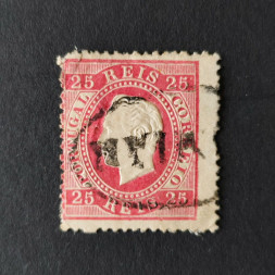 Briefmarke Portugal, 25 R, Mi.38xC# 