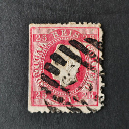 Briefmarke Portugal, 25 R, Mi.38xC# 