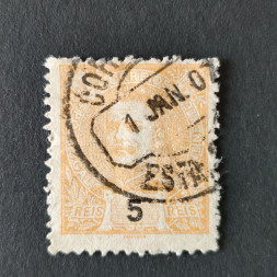 Briefmarke Portugal, 5 R, Mi.125a# 