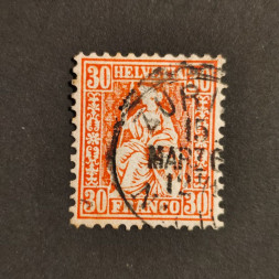 Briefmarke Schweiz, 30(C), Mi.25# 