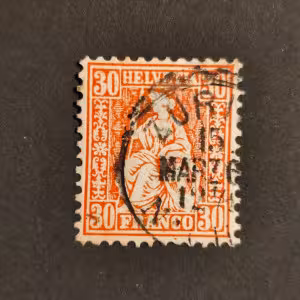 Briefmarke Schweiz, 30(C), Mi.25# 