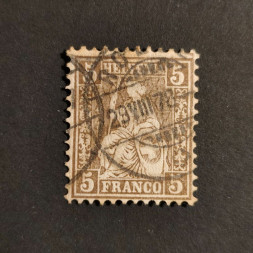 Briefmarke Schweiz, 5(C), Mi.22# 