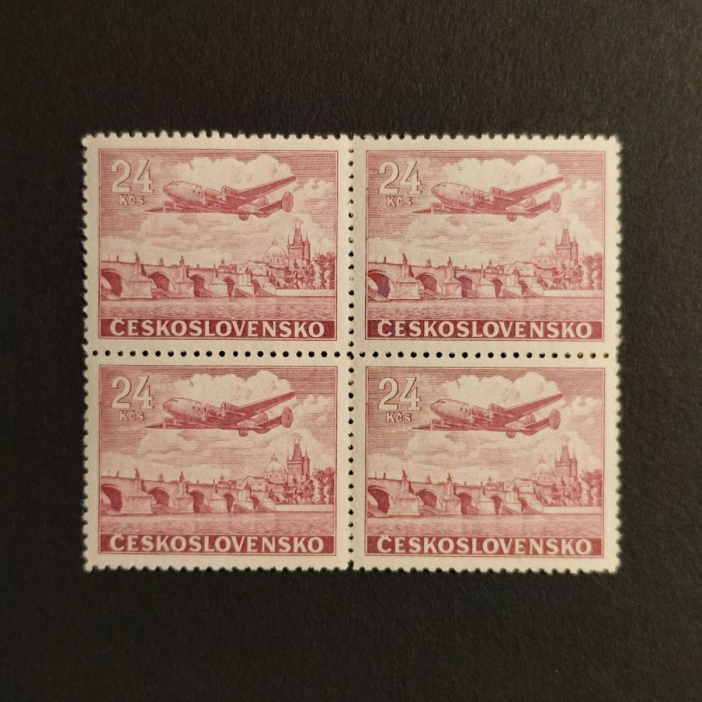 Čtyřblok ČSR, 24 Kčs, Pof.L23** 