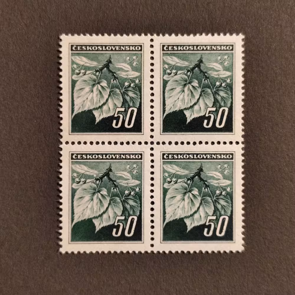 Viererblock Tschechoslowakie, 50 h, Mi.426** 