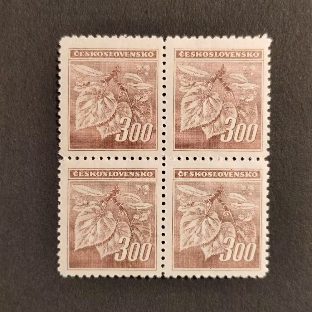 Bloque de cuatro Checoslovaquia, 300 h, Mi.431, MNH** 