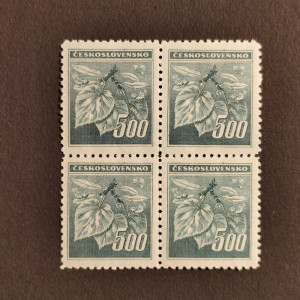 Block of four Czechoslovakia, 500 h, Mi.432, MNH** 