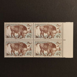Block of four Czechoslovakia, 40h, Mi.1154, MNH** 