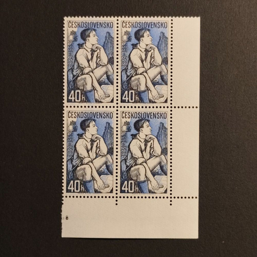 Viererblock Tschechoslowakie, 40h, Mi.1128** 