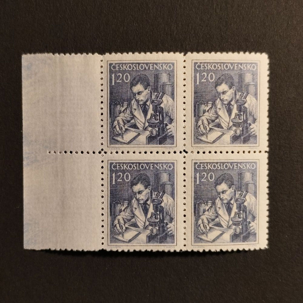 Bloque de cuatro Checoslovaquia, 1,20 Kčs, Mi.861, MNH** 