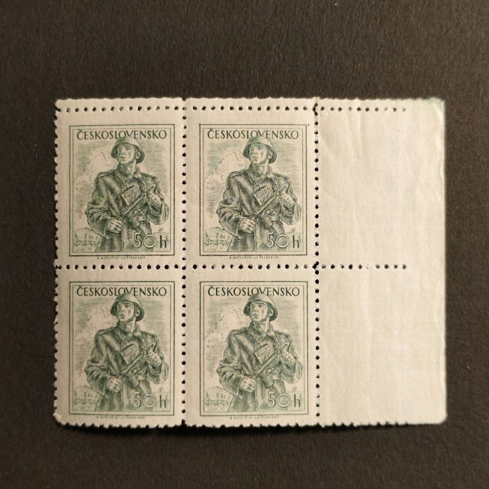 Bloque de cuatro Checoslovaquia, 50 h, Mi.859, MNH** 