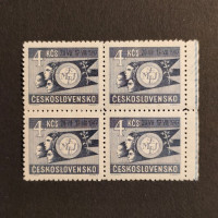 Čtyřblok ČSR, 4 Kčs, Pof.457** 