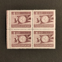 Čtyřblok ČSR, 1,20 Kčs, Pof.456** 