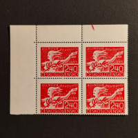 Čtyřblok ČSR, 2,40 Kčs, Pof.462** 