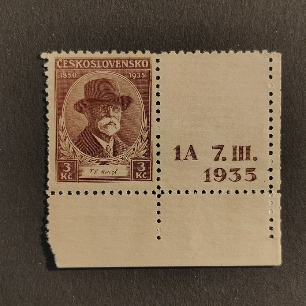 Selo com número de chapa Tchecoslováquia, 3 Kč, Mi.335, MNH** 
